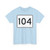 MA Route 104 (Massachusetts) (Road Sign) T-Shirt