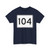 MA Route 104 (Massachusetts) (Road Sign) T-Shirt