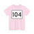 MA Route 104 (Massachusetts) (Road Sign) T-Shirt