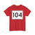 MA Route 104 (Massachusetts) (Road Sign) T-Shirt