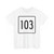 MA Route 103 square (Massachusetts) (Road Sign) T-Shirt