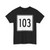 MA Route 103 square (Massachusetts) (Road Sign) T-Shirt