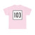MA Route 103 square (Massachusetts) (Road Sign) T-Shirt