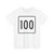 MA Route 100 square (Massachusetts) (Road Sign) T-Shirt