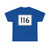 MA Route 116 (Massachusetts) (Road Sign) T-Shirt