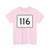 MA Route 116 (Massachusetts) (Road Sign) T-Shirt