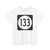 Iowa 133 (Iowa) (Road Sign) T-Shirt