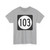 Iowa 103 (Iowa) (Road Sign) T-Shirt