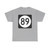 Iowa 89 (Iowa) (Road Sign) T-Shirt