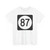Iowa 87 (Iowa) (Road Sign) T-Shirt