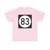 Iowa 83 (Iowa) (Road Sign) T-Shirt