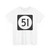 Iowa 51 (Iowa) (Road Sign) T-Shirt