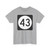 Iowa 43 (Iowa) (Road Sign) T-Shirt