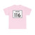 Indiana 116 (Indiana) (Road Sign) T-Shirt
