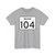 Indiana 104 (Indiana) (Road Sign) T-Shirt