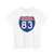 I-83 PA (Pennsylvania) (Road Sign) T-Shirt