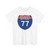 I-77 WV Metric (Virginia) (Road Sign) T-Shirt