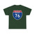 I-76 NJ Metric (New Jersey) (Road Sign) T-Shirt