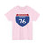 I-76 NJ Metric (New Jersey) (Road Sign) T-Shirt