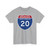 I-20 SC Metric (South Carolina) (Road Sign) T-Shirt