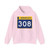 MN-308 wide (Minnesota) (Road Sign) Hoodie