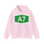 Autokinetodromos A7 number (Greece) (Road Sign) Hoodie