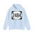 Elongated circle 2484 (United States) (Road Sign) Hoodie