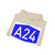 Greek road number A24 blue (Greece) (Road Sign) Hoodie
