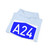 Greek road number A24 blue (Greece) (Road Sign) Hoodie