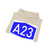 Greek road number A23 blue (Greece) (Road Sign) Hoodie