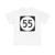 Elongated circle 55 (United States) (Road Sign) T-Shirt