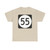 Elongated circle 55 (United States) (Road Sign) T-Shirt