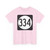 Iowa 334 (Iowa) (Road Sign) T-Shirt