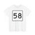 MA Route 58 (Massachusetts) (Road Sign) T-Shirt