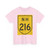 NH216-IN (India) (Road Sign) T-Shirt