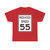 Reduced Speed 55 (United States) (Road Sign) T-Shirt