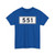 S551-DK (Denmark) (Road Sign) T-Shirt