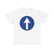 Segnale stradale italiano 1959 - direzione obbligatoria dritto (Italy) (Road Sign) T-Shirt