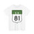 SH81-IN jct (India) (Road Sign) T-Shirt