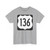 US 136 square (United States) (Road Sign) T-Shirt
