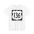 US 136 1961 (United States) (Road Sign) T-Shirt