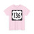 US 136 1961 (United States) (Road Sign) T-Shirt