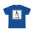 Zusatzzeichen 1000-23 - Rollstuhlfahrer Sinnbild Pfeil rechtsweisend StVO 1992 (Germany) (Road Sign) T-Shirt