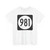 Iowa 981 (Iowa) (Road Sign) T-Shirt