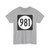 Iowa 981 (Iowa) (Road Sign) T-Shirt
