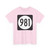 Iowa 981 (Iowa) (Road Sign) T-Shirt