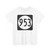 Iowa 953 (Iowa) (Road Sign) T-Shirt