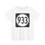 Iowa 933 (Iowa) (Road Sign) T-Shirt