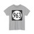 Iowa 963 (Iowa) (Road Sign) T-Shirt