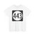 Iowa 443 (Iowa) (Road Sign) T-Shirt